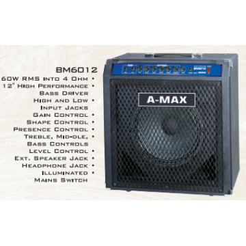 BM6012  60w, 12" Speaker Bass Guitar Amp