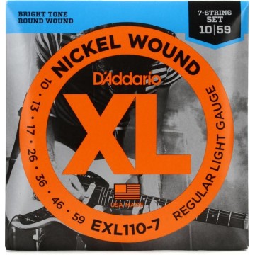 EXL110-7 Nickel Wound 7 String Set Regular Light 10-59 Electric Guitar String