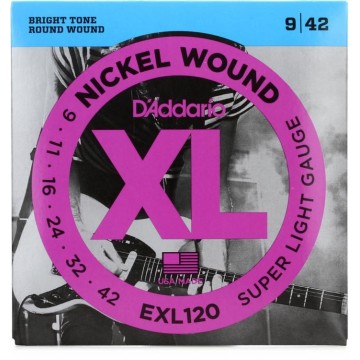 EXL120 Nickel Wound Super Light 9-42 Electric Guitar String