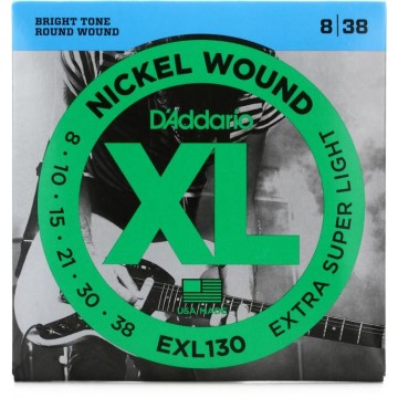 EXL130 Nickel Wound Extra-Super Light 8-38 Electric Guitar String