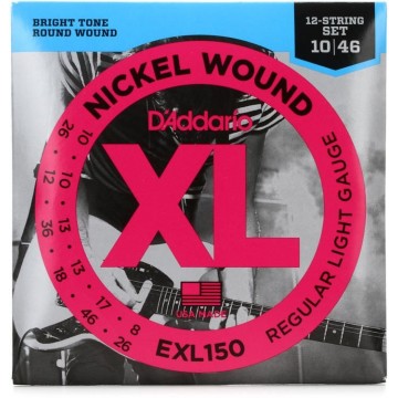 EXL150 Nickel Wound Reg Light 12 String Electric Guitar String