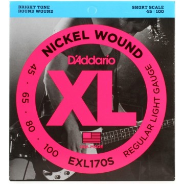 EXL170S Nickel Wound Regular Light 45-100 Short Scale Electric Bass String