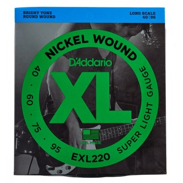 EXL220 Bright Round Wound Super Light 40-94 Electric Bass String