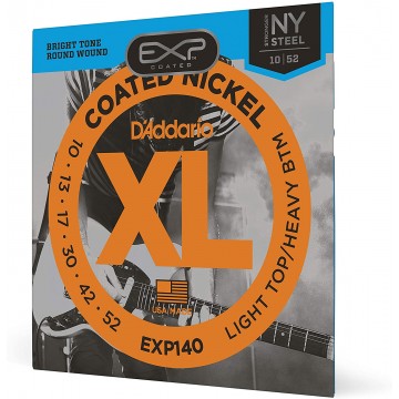 EXP140 Coated Nickel Plated Steel Light Top/Heavy Bottom 10-52 Electric Guitar String